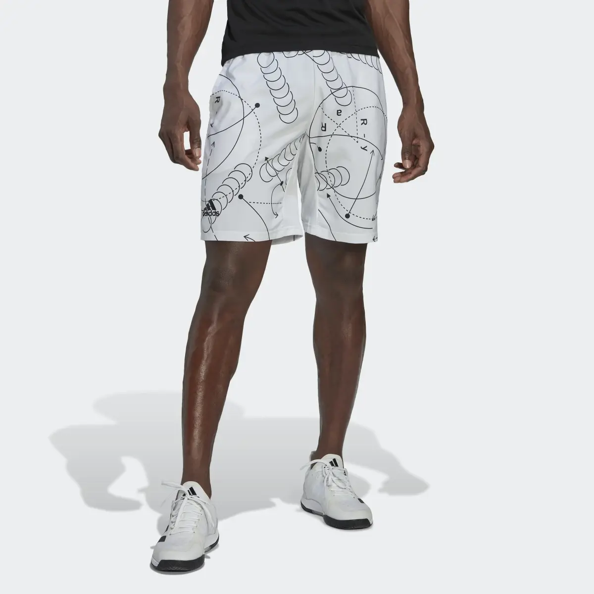 Adidas Club Graphic Tennis Shorts. 1