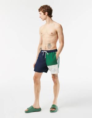 Men’s Lacoste Recycled Polyester Colourblock Swim Trunks