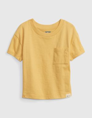 Gap Toddler 100% Organic Cotton Mix and Match Pocket T-Shirt yellow