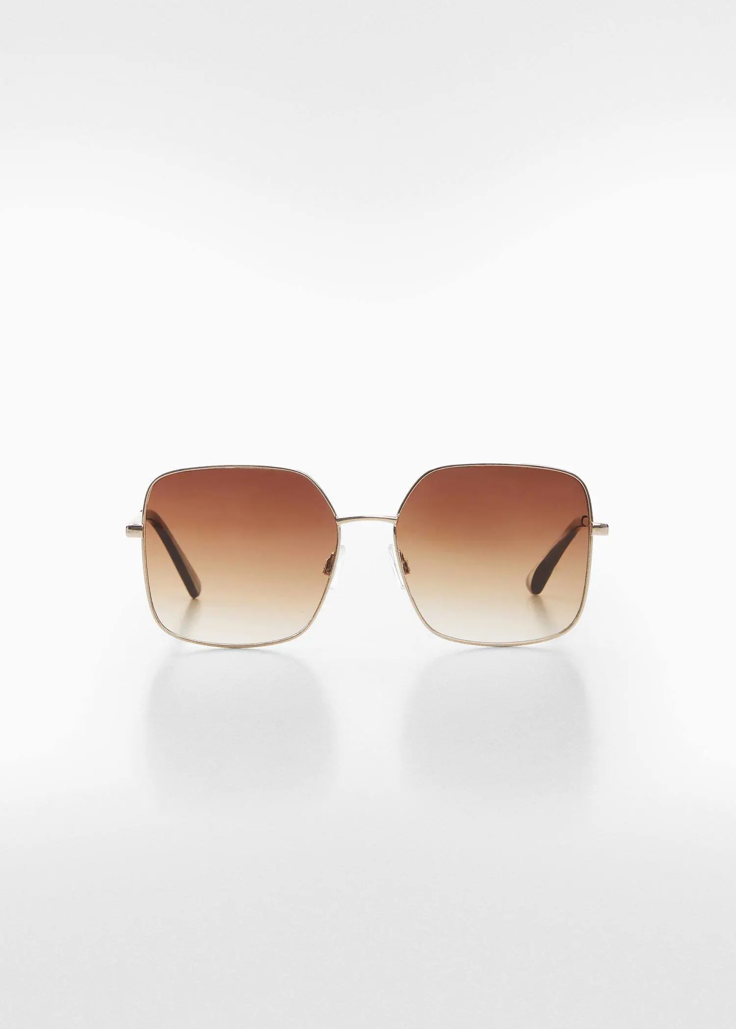 Mango Square metallic frame sunglasses. 1