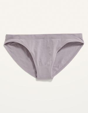 Low-Rise Seamless Bikini Underwear for Women purple