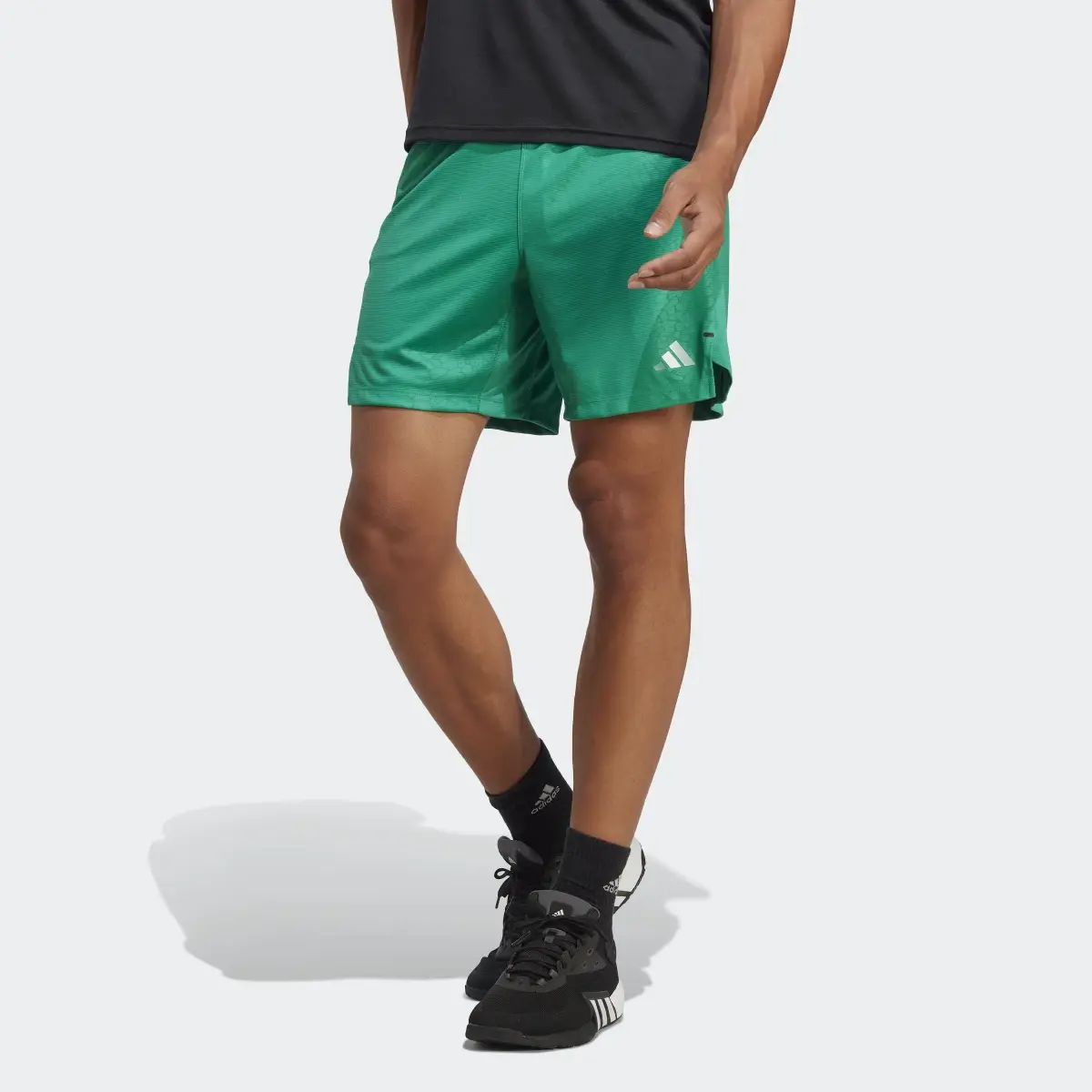 Adidas Short imprimé en PU Workout. 1