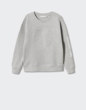 Printed embossed sweatshirt