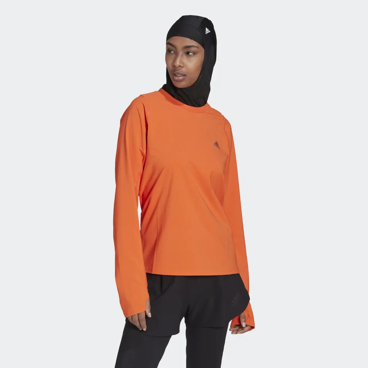 Adidas Fast Hybrid Running Long Sleeve Sweatshirt. 2