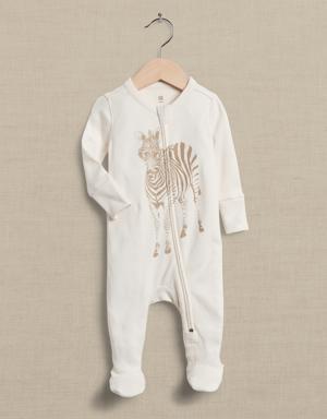 Banana Republic Essential SUPIMA® Footed One-Piece for Baby beige