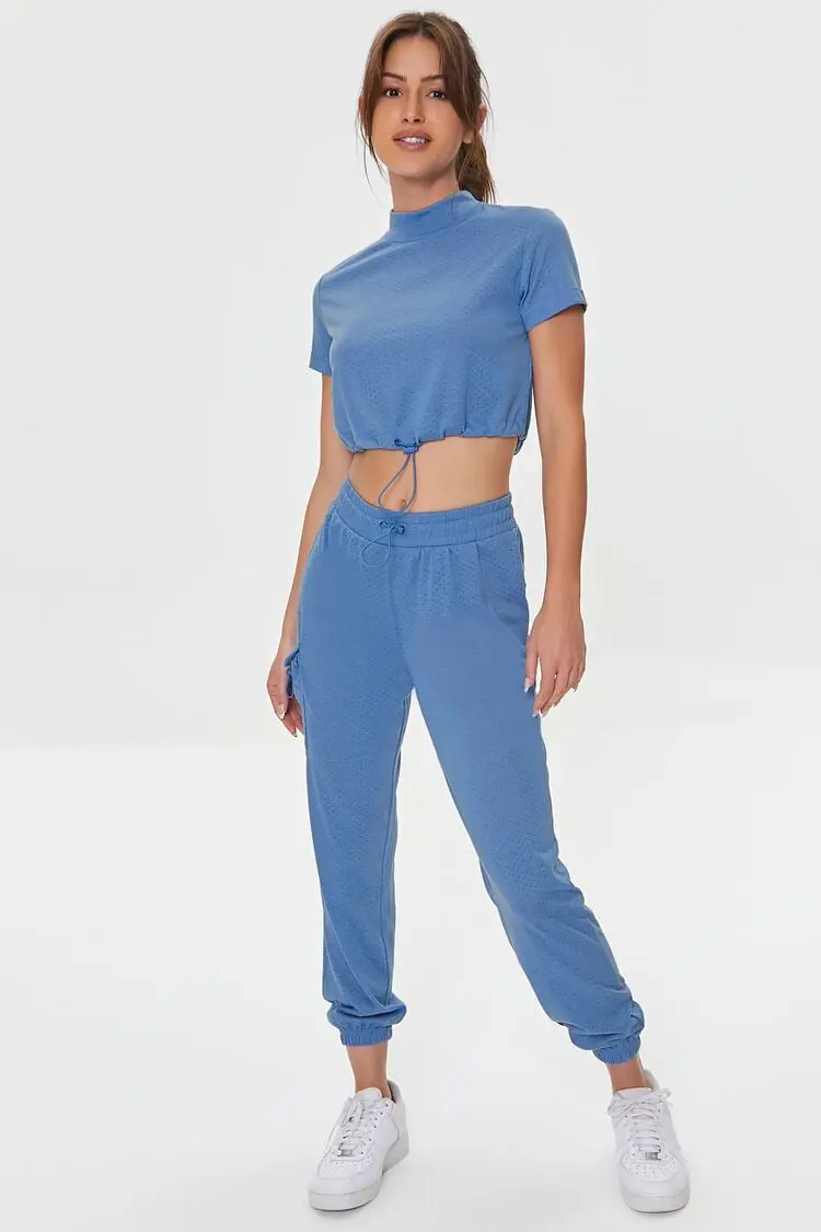 Forever 21 Forever 21 Active Mesh Cargo Joggers Royal. 1