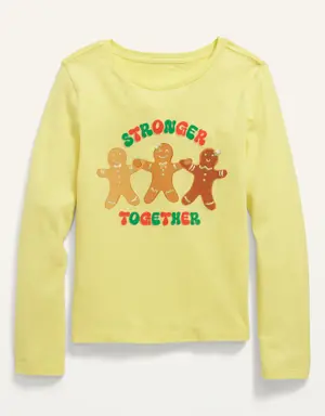 Long-Sleeve Graphic T-Shirt for Girls yellow