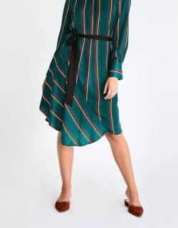 Emerald Pattern-Block Dress