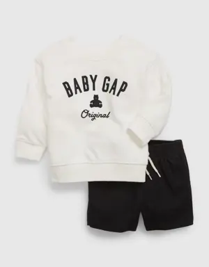 Baby Logo Sweat Set white