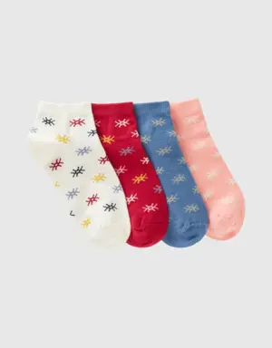 short socks set in organic cotton blend