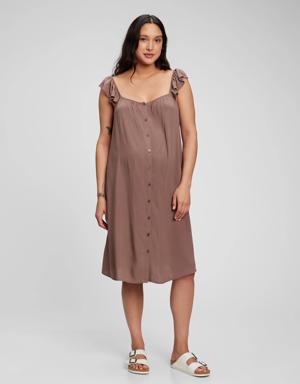 Gap Maternity Midi Tank Dress brown