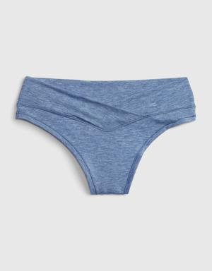 Breathe Crossover Thong blue