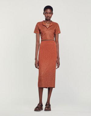 Rhinestone-embellished midi skirt Login to add to Wish list