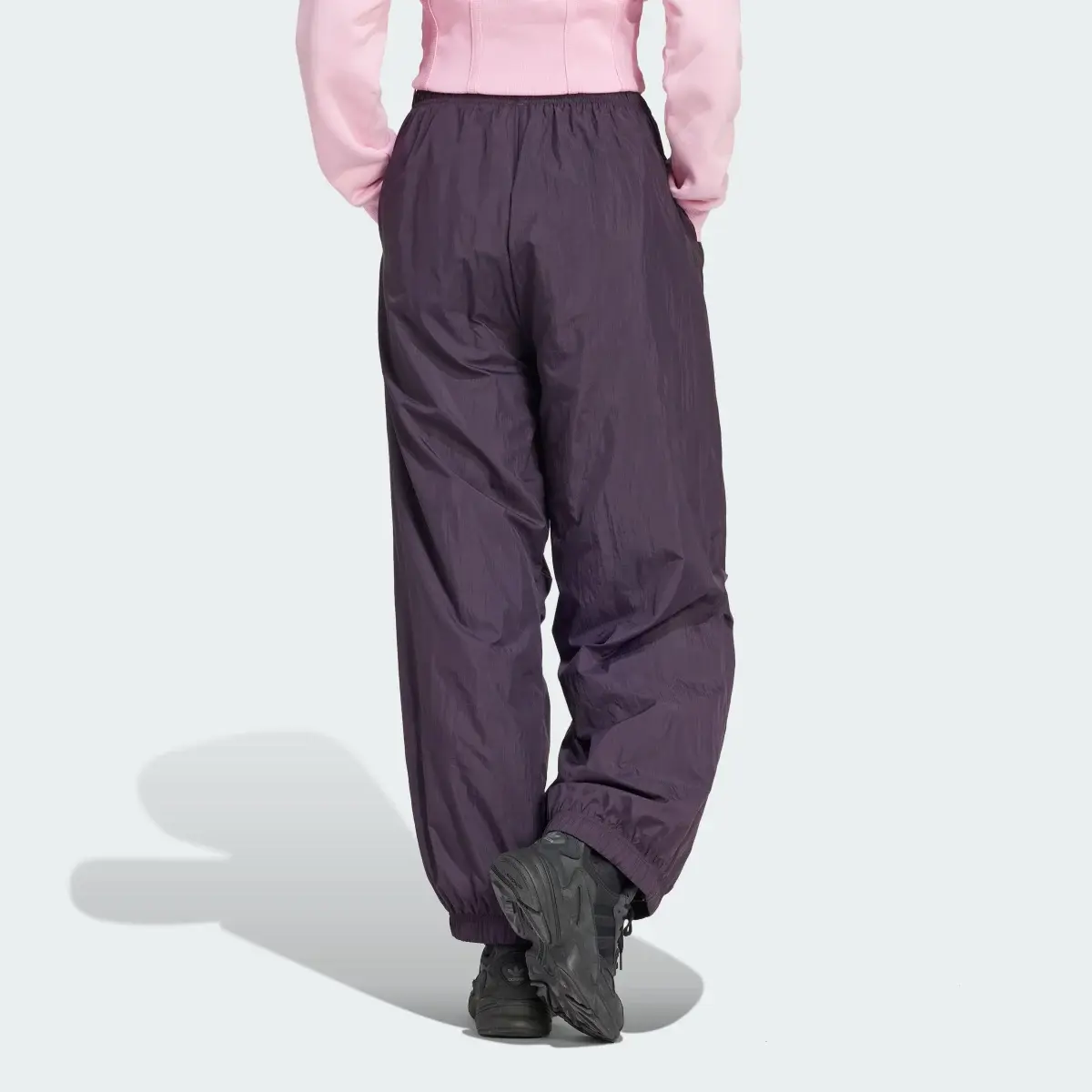 Adidas Premium Essentials Nylon Parachute Tracksuit Bottoms. 2