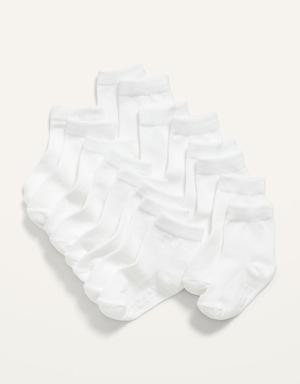 Old Navy Unisex Crew Socks 8-Pack for Toddler & Baby white