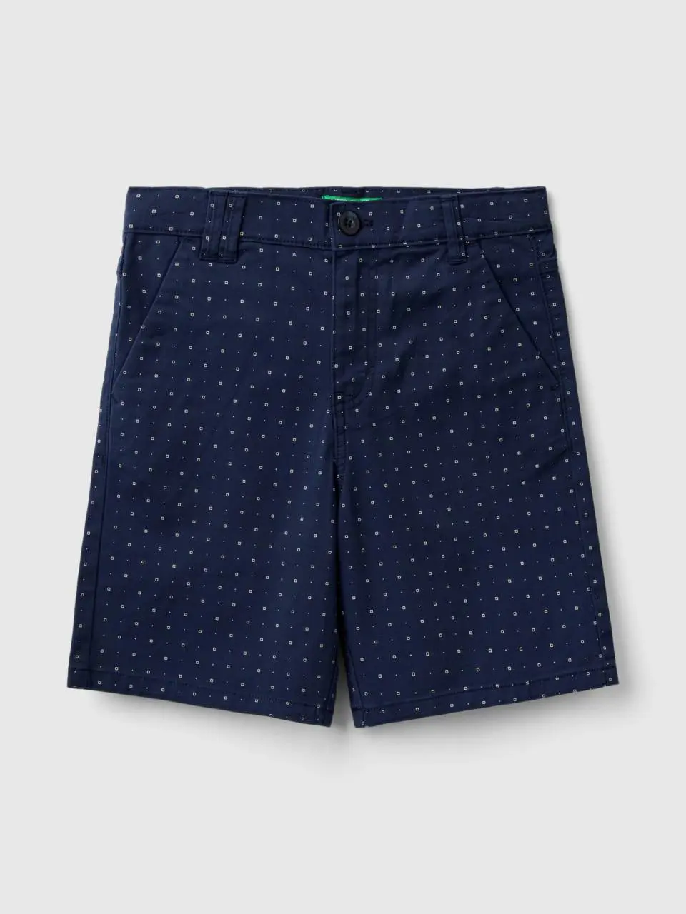 Benetton slim fit micro patterned bermudas. 1