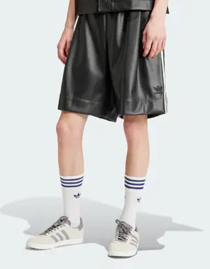 Faux Leather Adicolor 3-Stripes Shorts
