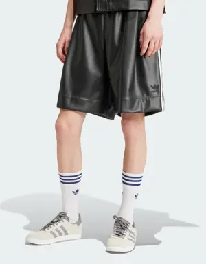 Adidas Faux Leather Adicolor 3-Stripes Shorts