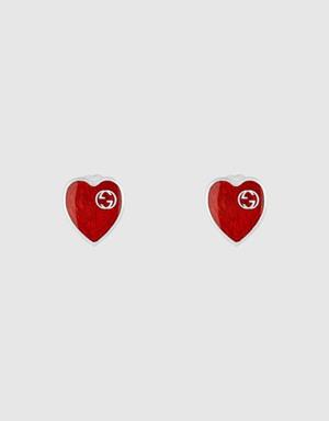 Heart earrings with Interlocking G