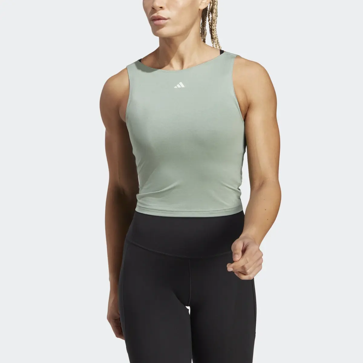 Adidas Yoga Studio Crop Tanktop. 1