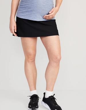 Old Navy Maternity Rollover-Waist PowerSoft Skort black