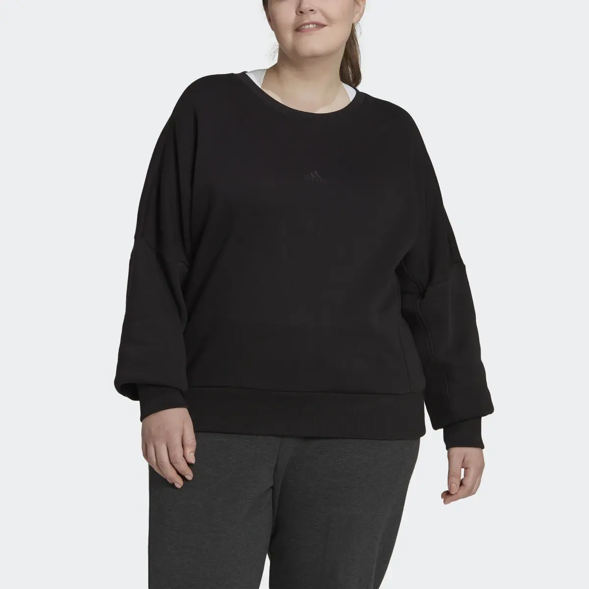 Adidas ALL SZN Fleece Sweatshirt (Plus Size). 1