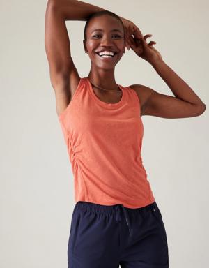 Athleta Breezy Ruched Tank orange