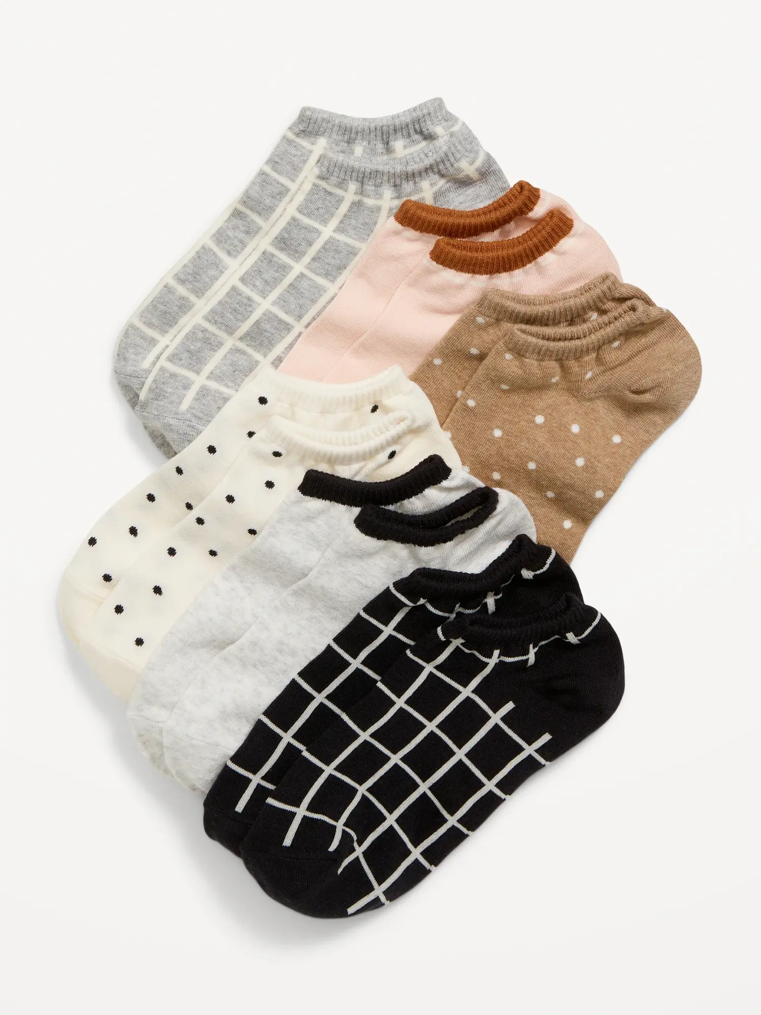 Old Navy Ankle Socks 6-Pack For Women white. 1