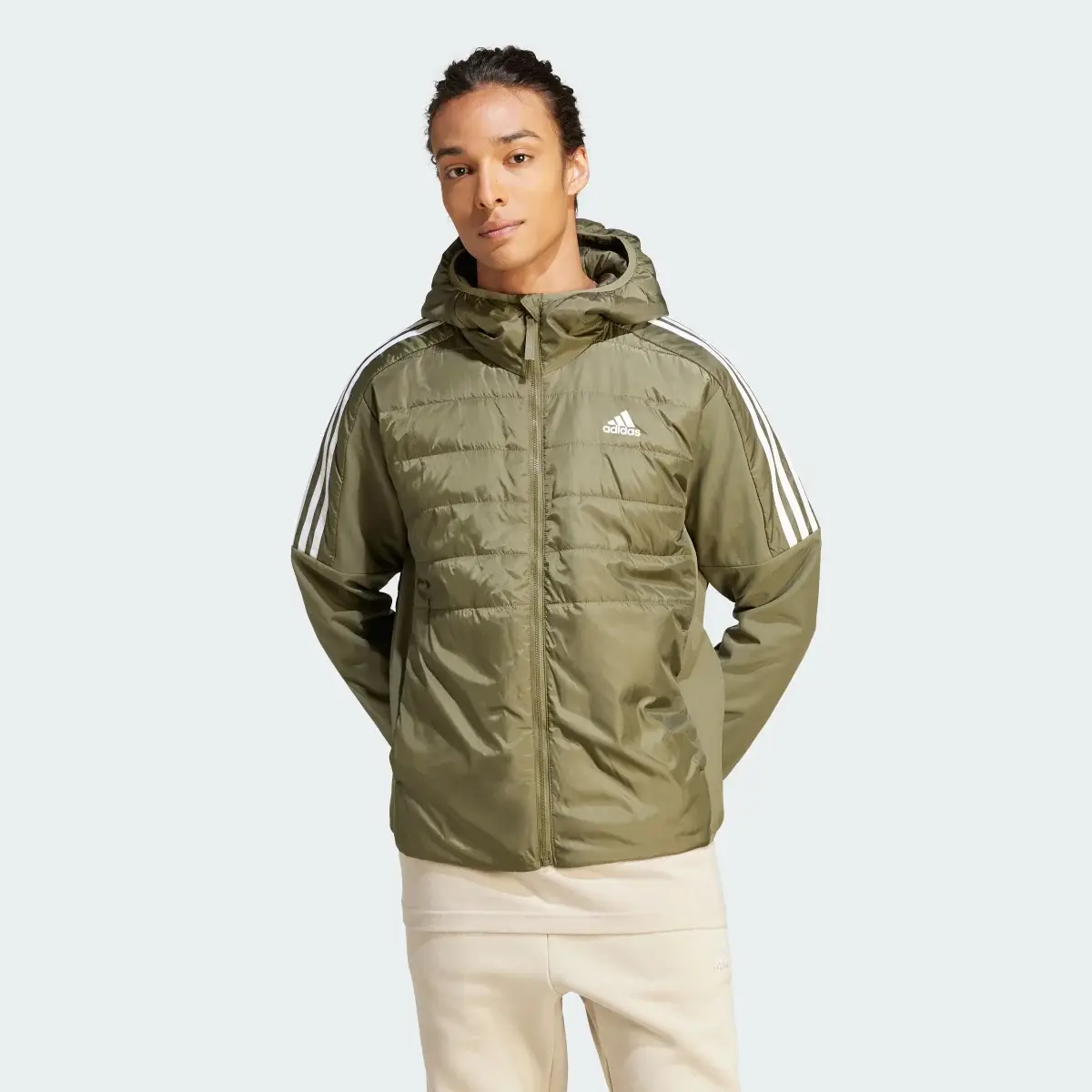 Adidas Essentials Insulated Hooded Hybrid Jacket. 2