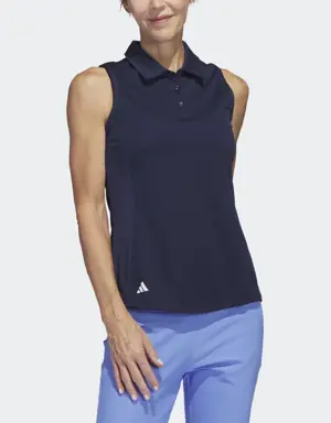 Texture Sleeveless Golf Polo Shirt