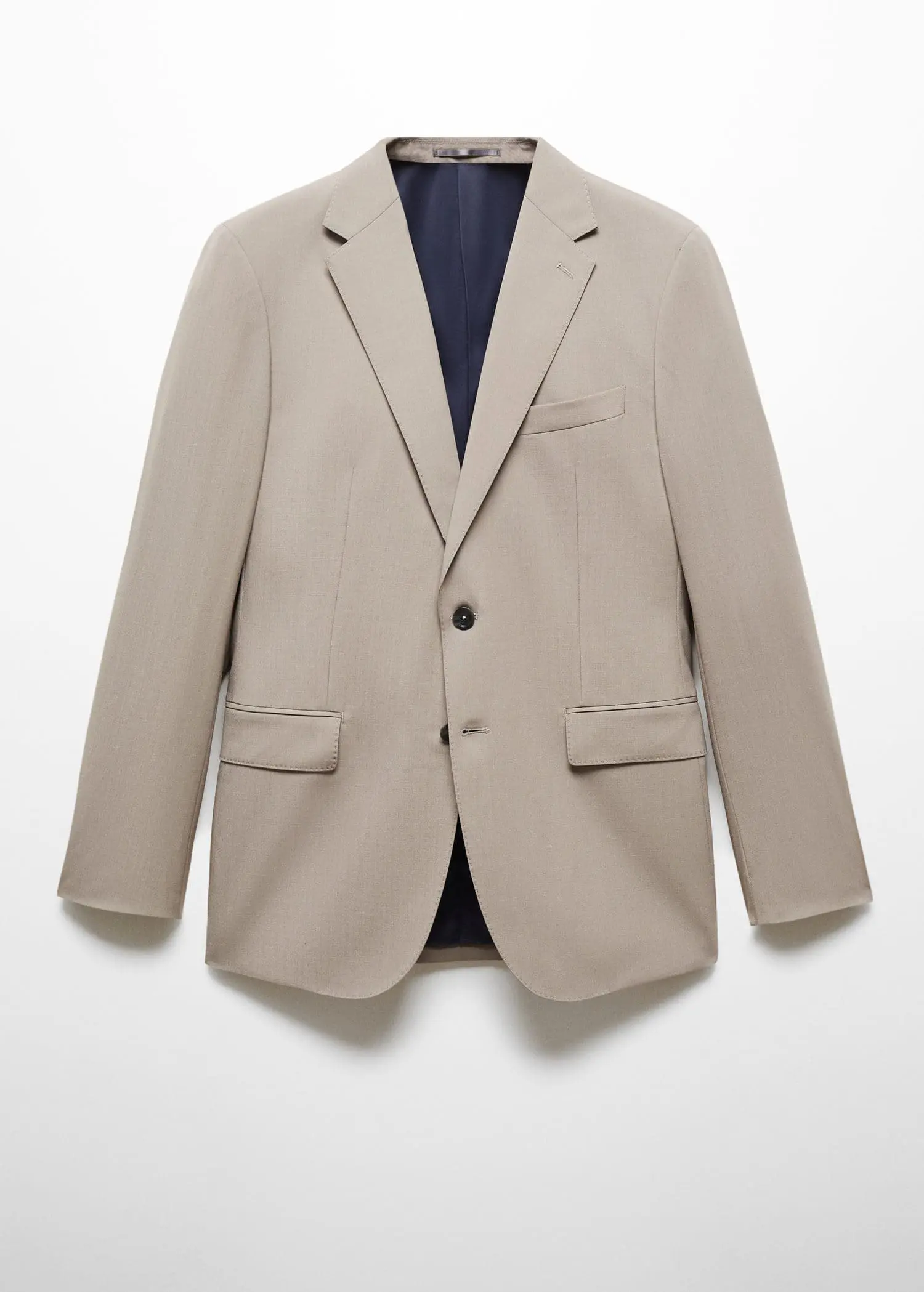 Mango Slim-fit wool suit blazer. 1