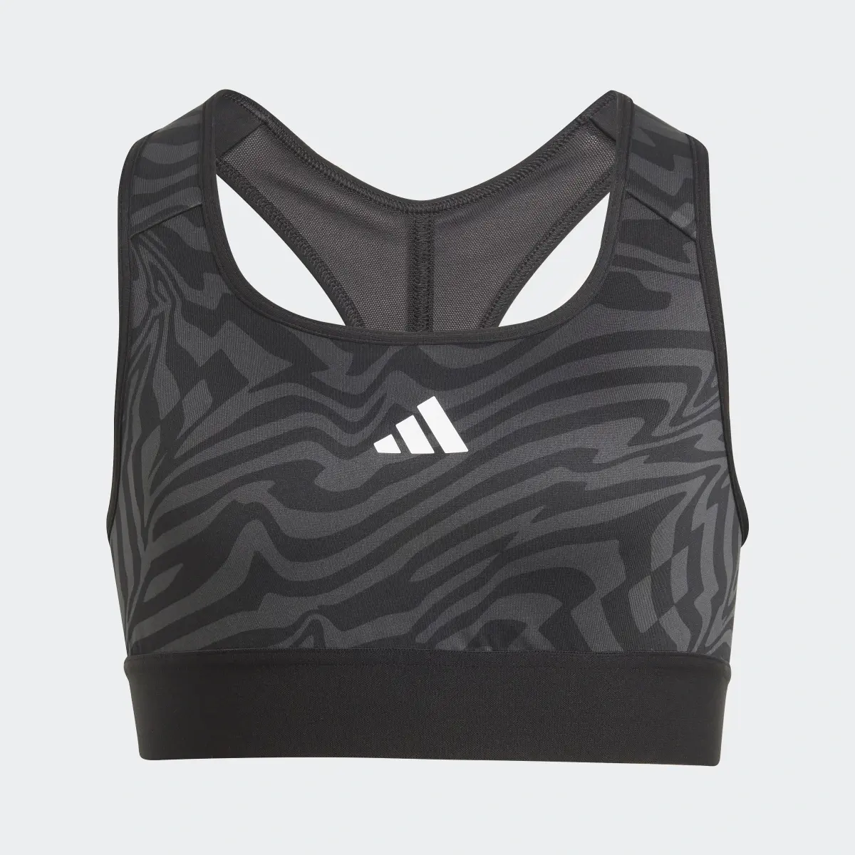 Adidas AEROREADY Powerreact Print Padded Sports Bra Kids. 1