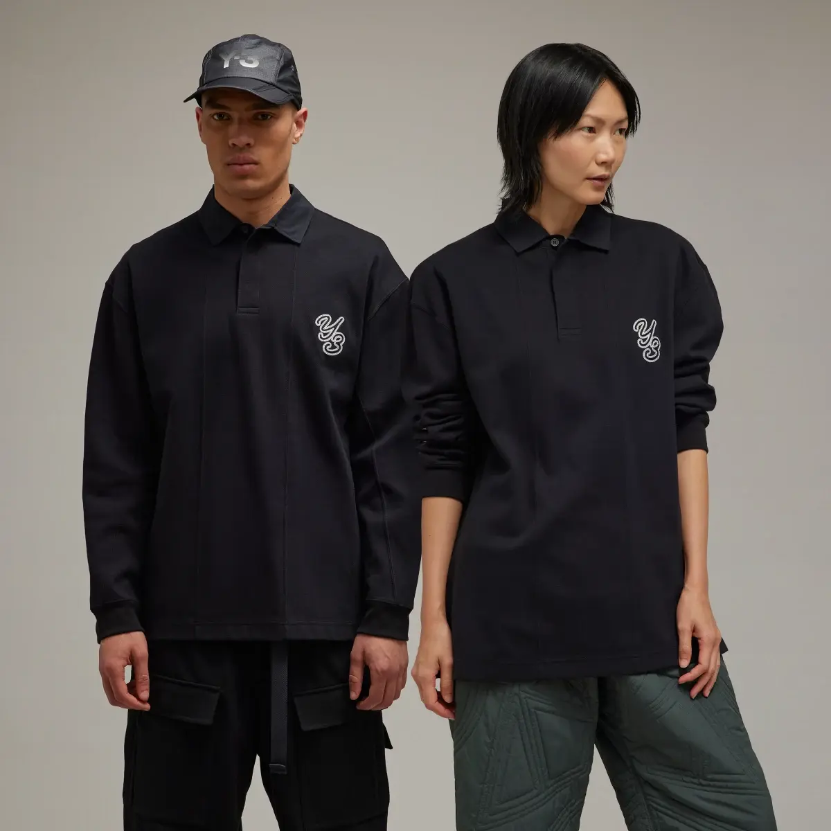 Adidas Y-3 Long Sleeve Rugby Shirt. 1