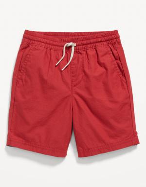 Old Navy Unisex Cotton Poplin Pull-On Shorts for Toddler red