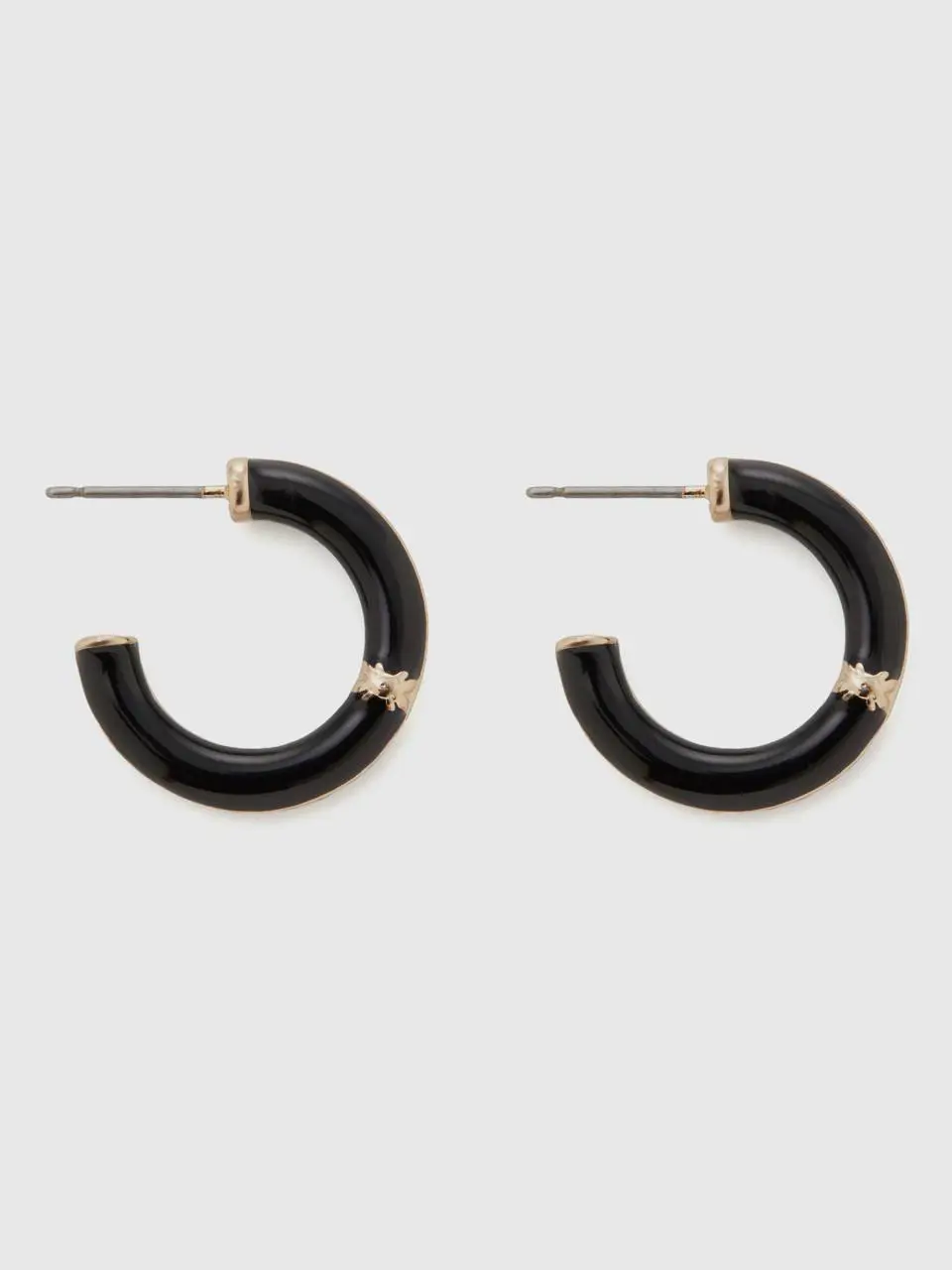 Benetton black c hoop earrings. 1