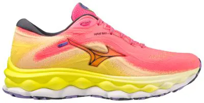 Mizuno Wave Sky 7 Kadın Koşu Ayakkabısı Pembe/Sarı. 3