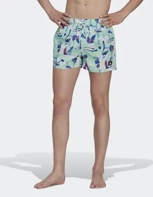 Adidas Seasonal Floral CLX Very Short Length Swim Shorts