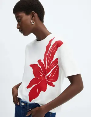T-shirt estampado floral