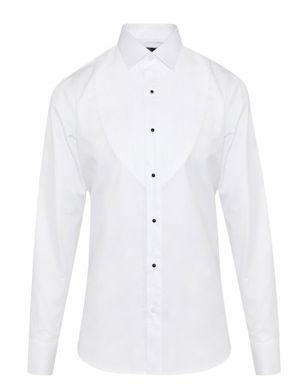 Beyaz Comfort Fit %100Pamuk Saten Damatlık Gömlek