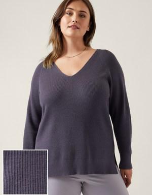 Athleta Hanover Refined V&#45Neck Sweater purple