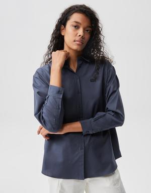 Kadın Relaxed Fit Lacivert Gömlek