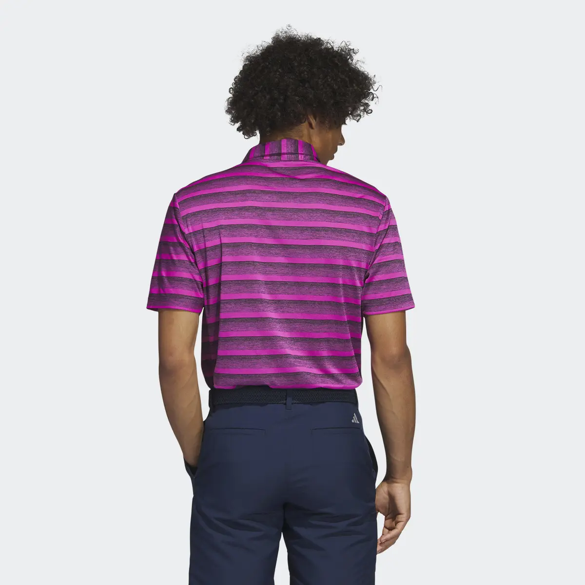 Adidas Two-Color Striped Polo Shirt. 3