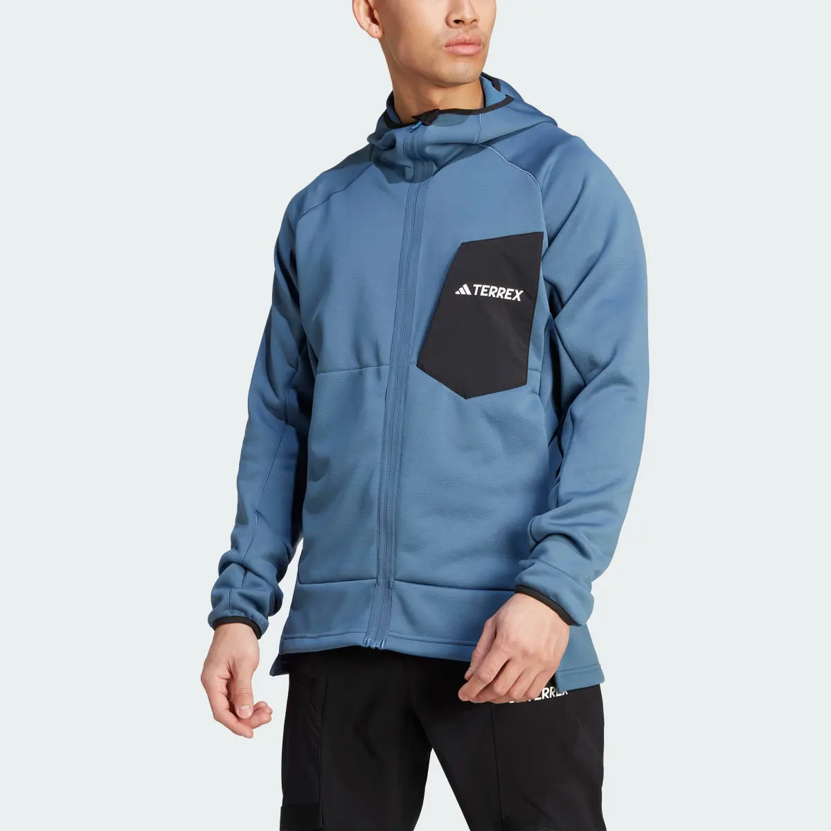 Adidas Terrex Xperior Medium Fleece Hooded Jacket. 1