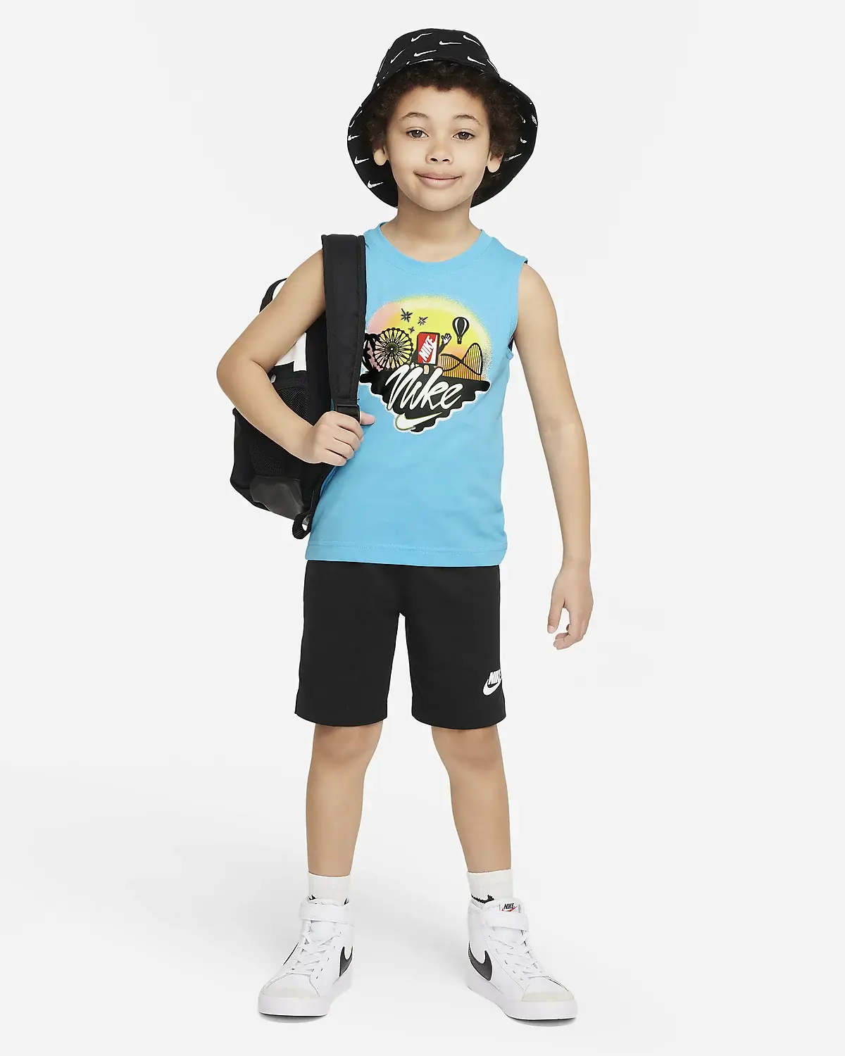 Nike Sportswear Muscle Tee and Shorts Set. 1