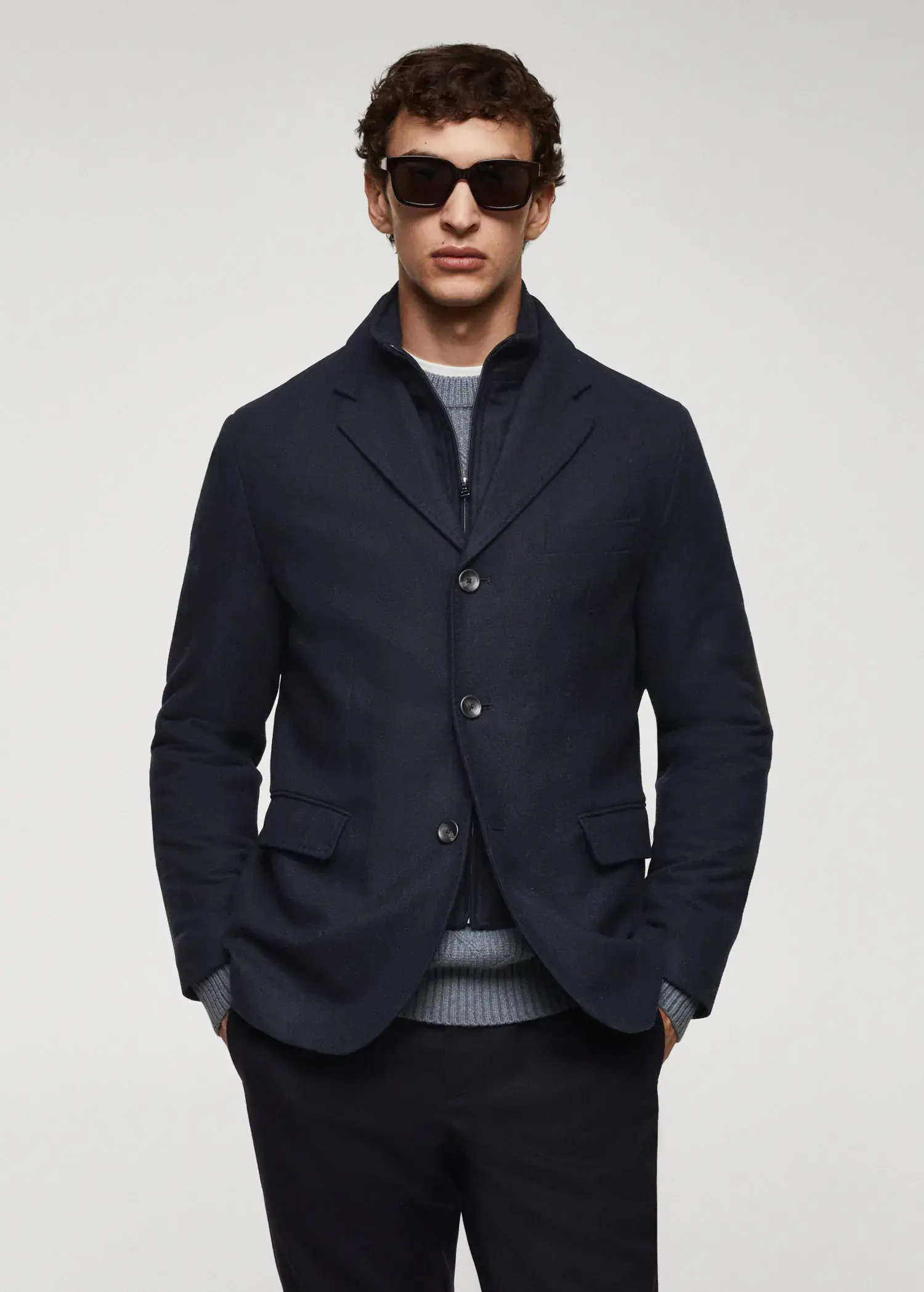 Mango Quilted wool jacket. 1