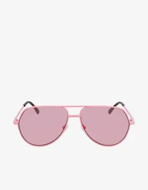 Lacoste Unisex Signature 101 Pilot-Sonnenbrille aus Metall