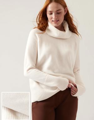 Athleta Alpine Turtleneck Sweater white