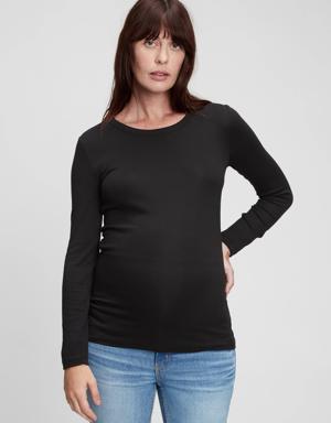 Maternity Modern Crewneck T-Shirt black