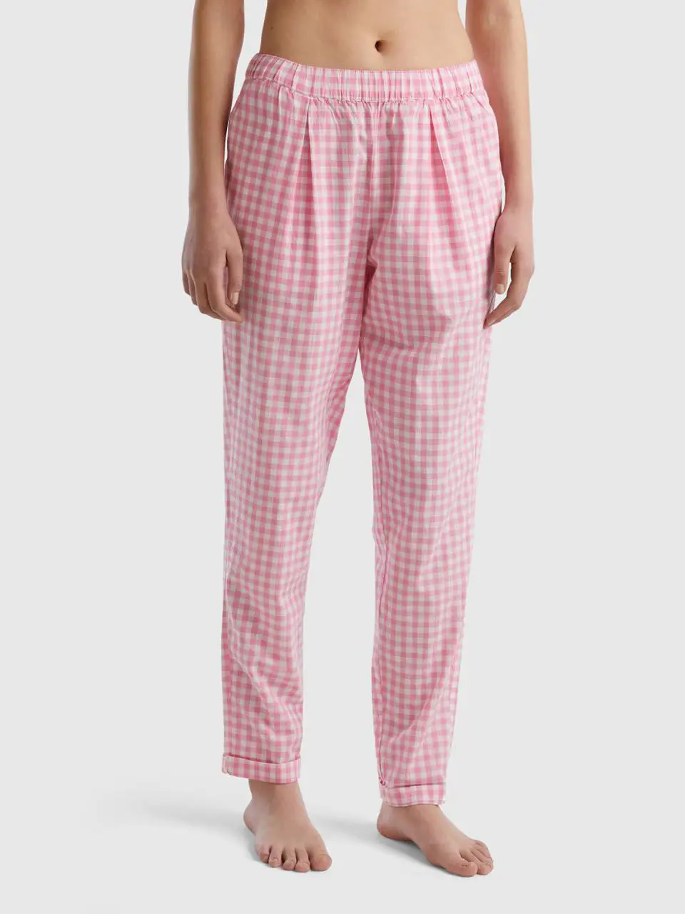 Benetton trousers with vichy check pattern. 1