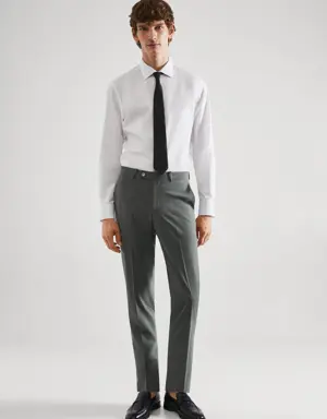 Slim Fit-Anzughose aus Wolle